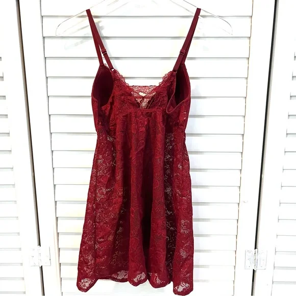 Auden Red Lace Babydoll - Picture 2 of 4